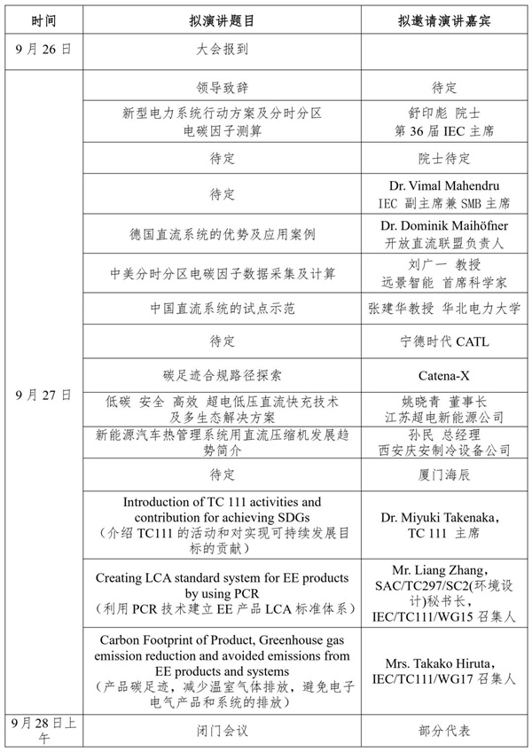 碳足跡國(guó)際標(biāo)準(zhǔn)及低壓直流系統(tǒng)創(chuàng)新發(fā)展大會(huì)第二輪通知