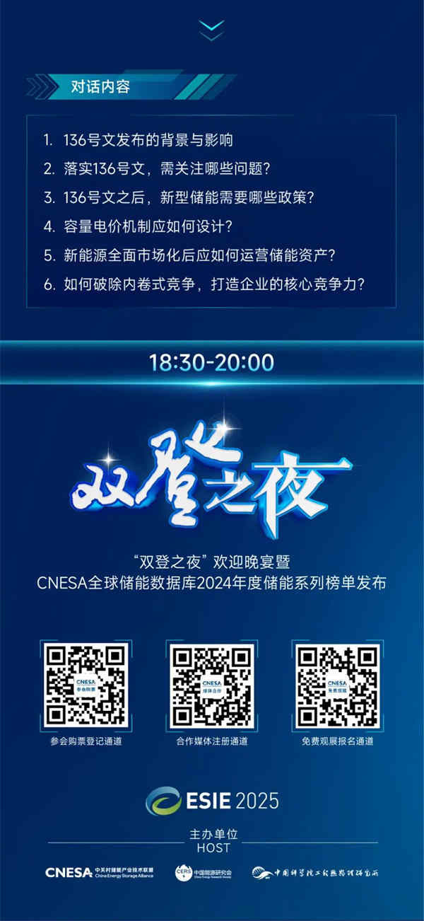 匯聚儲能最強力量！ESIE 2025開幕式日程和嘉賓陣容重磅發(fā)布